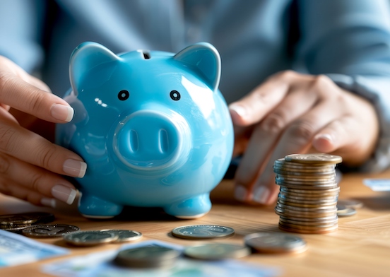 photo of piggy bank on a desk with a hand placing a few notes around it --chaos 9 --ar 16:9 --style raw --stylize 190 Job ID: 13053bfe-1309-4847-b6d4-968ca095a1fa